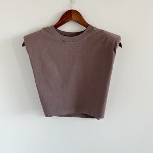 Aritzia Babaton Shoulder Pad Cropped Tank Top Xxs - image 1